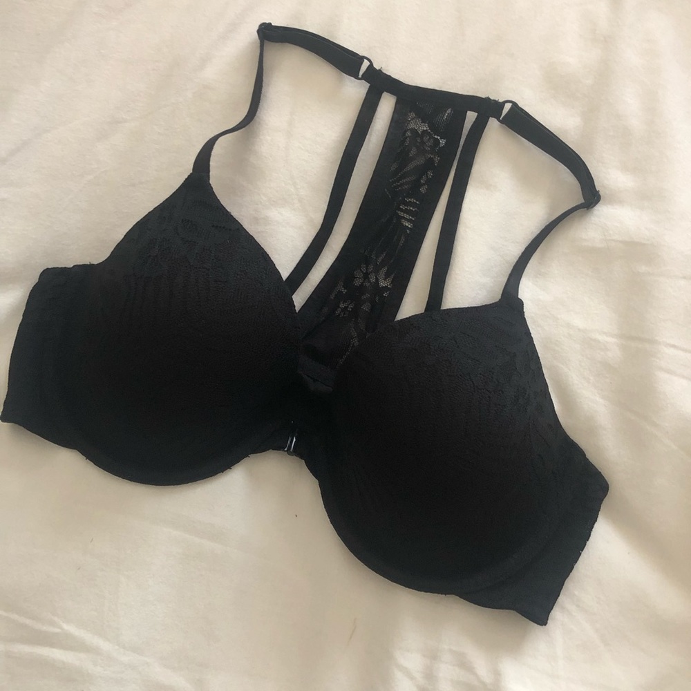 VS Pink Black Racerback Bra
